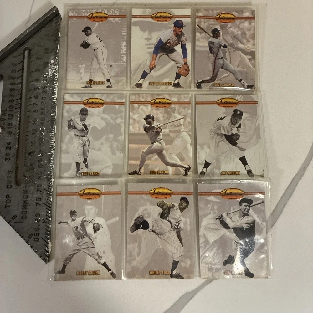 1993 TED WILLIAMS CARD CO  LOT OF 9 BASEBALL CARDS: WILLIE MAYS, LOU GEHRIC